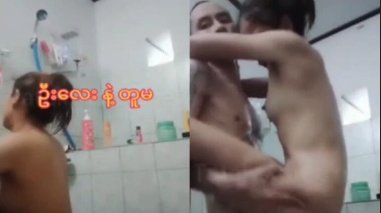 အန်တီမရှိတုန်း တူမ နဲ့ဦးလေး ရေချိုးခန်းထဲ ရှယ်လိုး