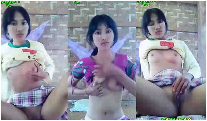 ဖင်မှာ အရည်ရွဲနေပီ သနပ်ခါးလေးနဲ့ ရှယ်ထန်နေတဲ့ ရွာသူလေး