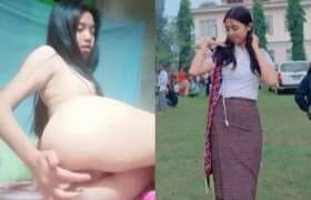 ရွှဲနေပီ ပူစီလေးကို ညင်ညင်သာသာလေး ပွတ်ပြတဲ့ ရှမ်းမလေး