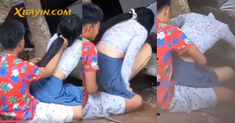 ကျောင်းမသွားပဲ ပန်းခြံထဲ ဆံပင်ဆွဲ အလိုးခံတဲ့ GTC ကျောင်းသူ ချောင်းရိုက်