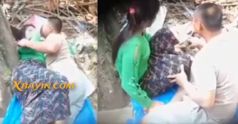 မရှက်မကြောက် အပင်အောက်က အန်တီကြီးနဲ့ မောင်လေး အတွဲချောင်းရိုက်